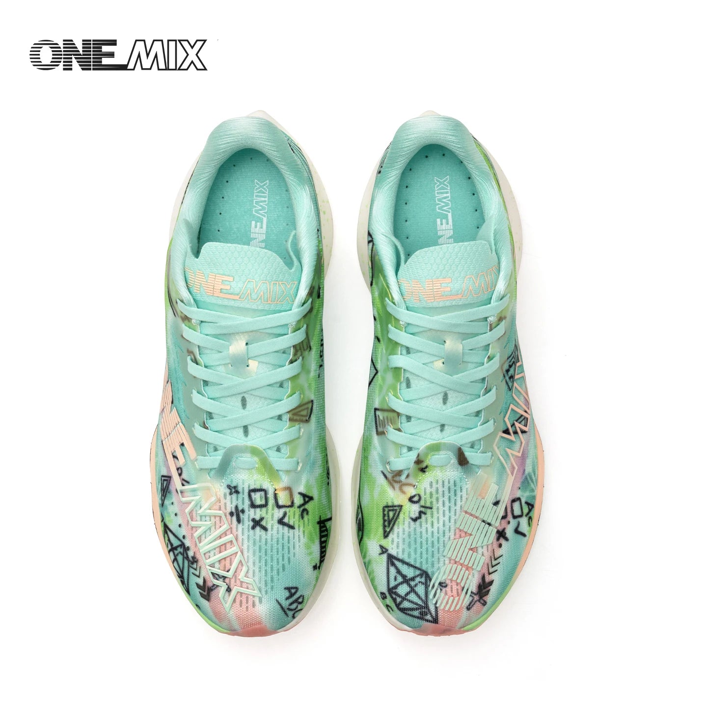 ONEMIX Nylon Carbon Board Marathon Running Racing Shoes, Professional Stable Support, Shock Relief, Ultra-light Rebound Sneakers