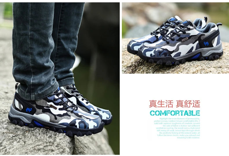 Casual Shoes Men Summer Outdoor Sneakers Women Footwear Trainer Waterproof Camouflage Army Shoe Male Military Shoes Tenis Jeans