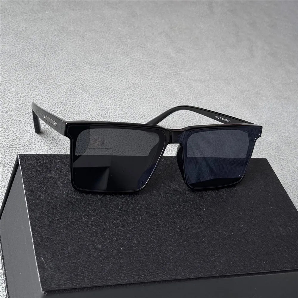 Vazrobe 160 mm oversized solbriller til mænd, polariserede, sorte solbriller til mænd, unisex, store, med bred ramme, XXL-størrelse