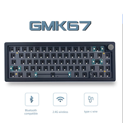 Kit tastiera meccanica personalizzata GMK67 65% Gasket Bluetooth 2.4G wireless hot-swappable con retroilluminazione RGB