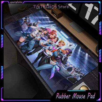 Tappetino mouse grande Overwatch per PC gamer, tappetino da scrivania esteso, tastiera rosa cute, accessori gaming per laptop, tappeto kawaii HD