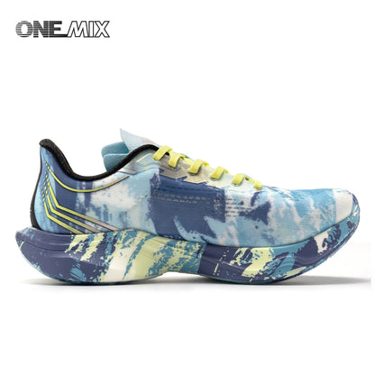 ONEMIX Nylon Carbon Board Marathon Running Racing Shoes, Professional Stable Support, Shock Relief, Ultra-light Rebound Sneakers
