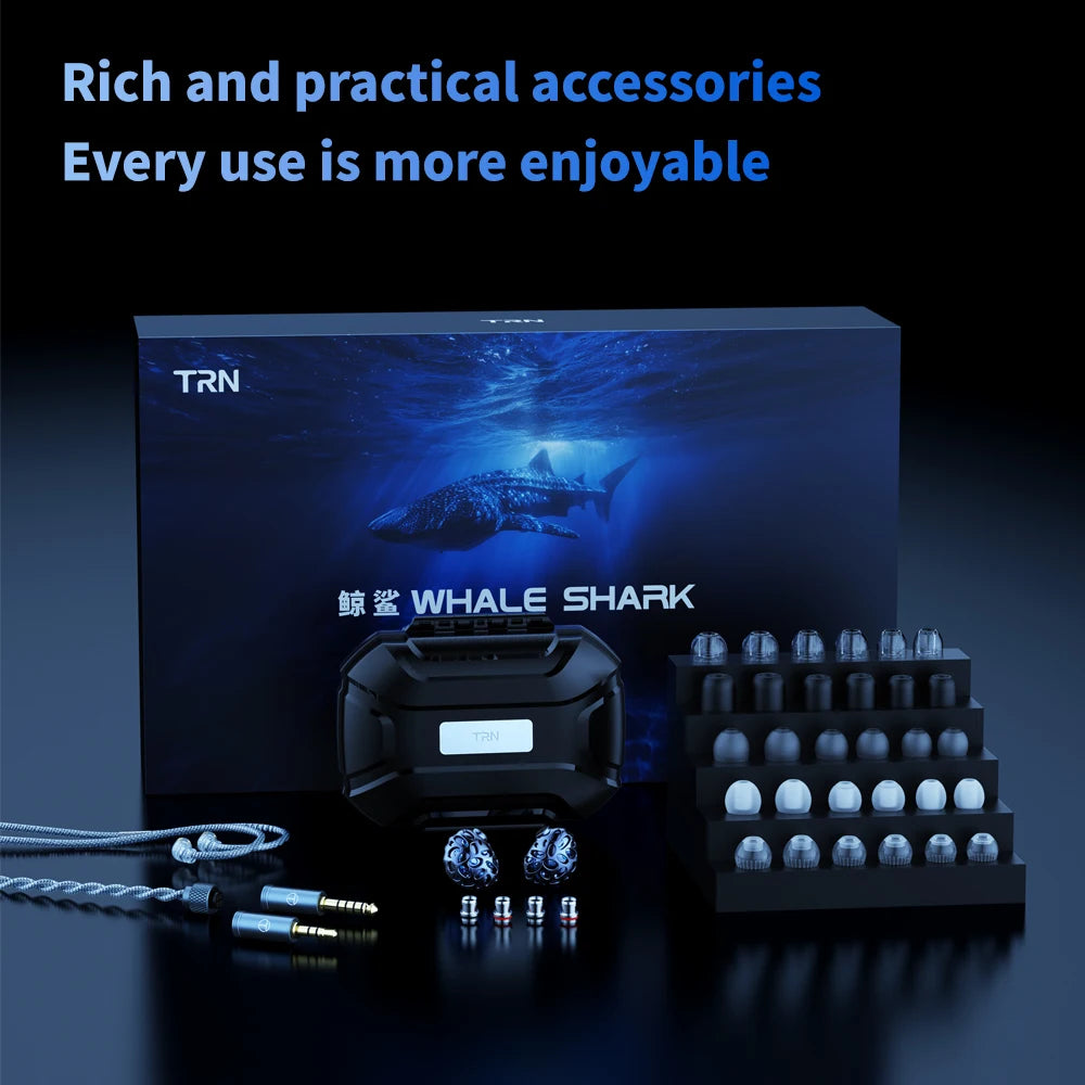 TRN Whale Shark Hybrid Earphones Triple Dynamic + Planar  In-Ear Monitors headphones