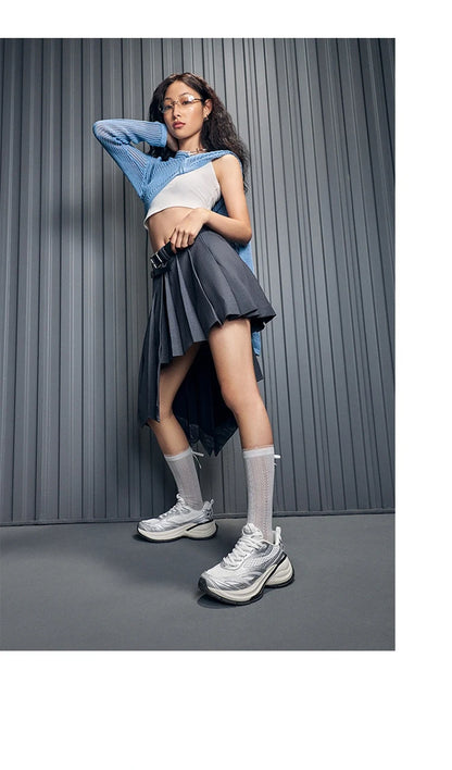 Xtep Basque 3 Sneakers Women Lightweight Wear-Resistant Trendy Durability Thick Sole Casual Sports Female Shoes 874218320006