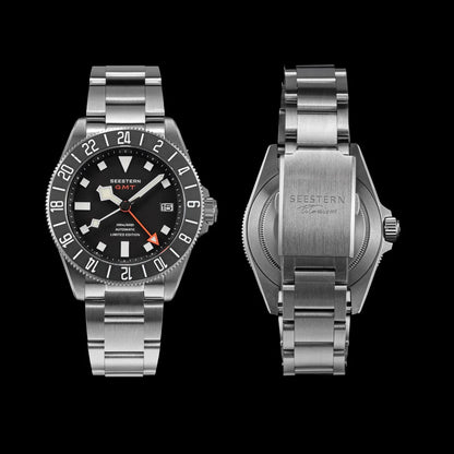 SEESTERN Diver Man Watch Titanium Automatic GMT Mechanical Wristwatch NH34 Movement Sapphire Crystal 20ATM Waterproof Lume S462
