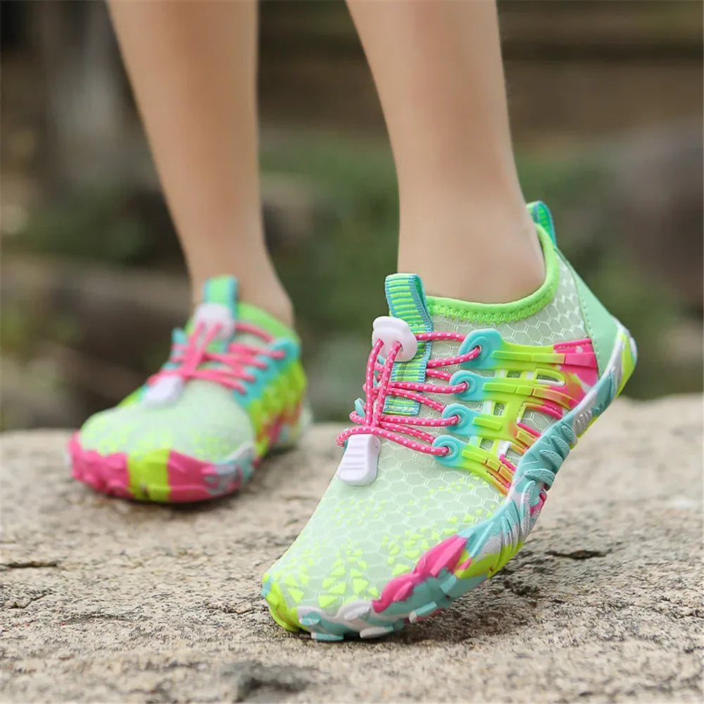 New 12 Colors Water Shoes Kids Summer Beach Five Fingers Barefoot Swimming Aqua Shoes Quick Dry Seaside River Children Sneakers