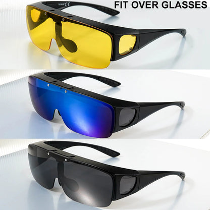 Fit Over Sunglasses Sun Glasses Sunnies Shades Fashion Glasses for Men Women Protection Wrap Around Driving Glasses Eyewear