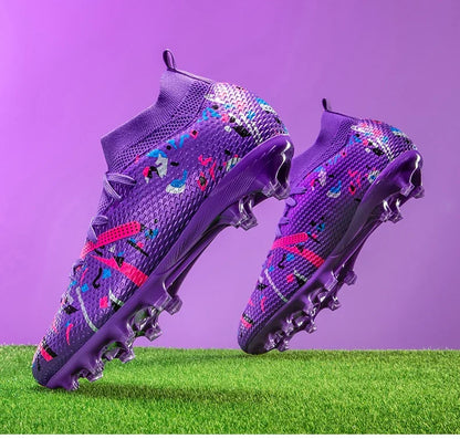 Nouvelles chaussures de football pour hommes, chaussures d'entraînement professionnelles, chaussures de football, baskets de match, chaussures de sport pour l'extérieur sur gazon, antidérapantes, ultralégères, unisexes