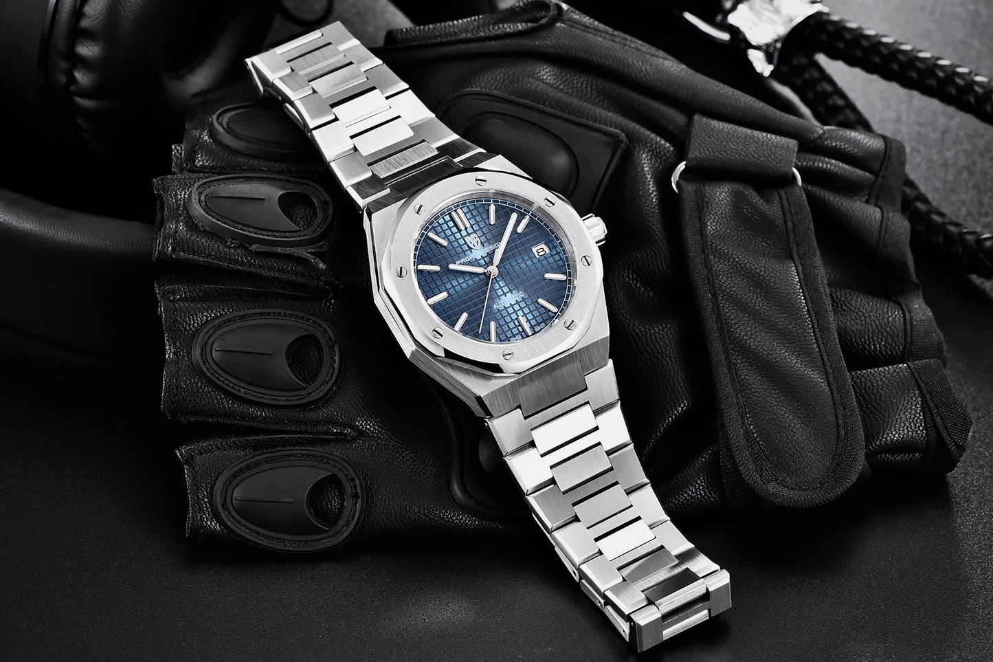 PAGANI DESIGN 8215 Men's Automatic Mechanical Watch 40MM Sapphire Stainless Steel Waterproof 10Bar Luminous C3 Reloj Hombre