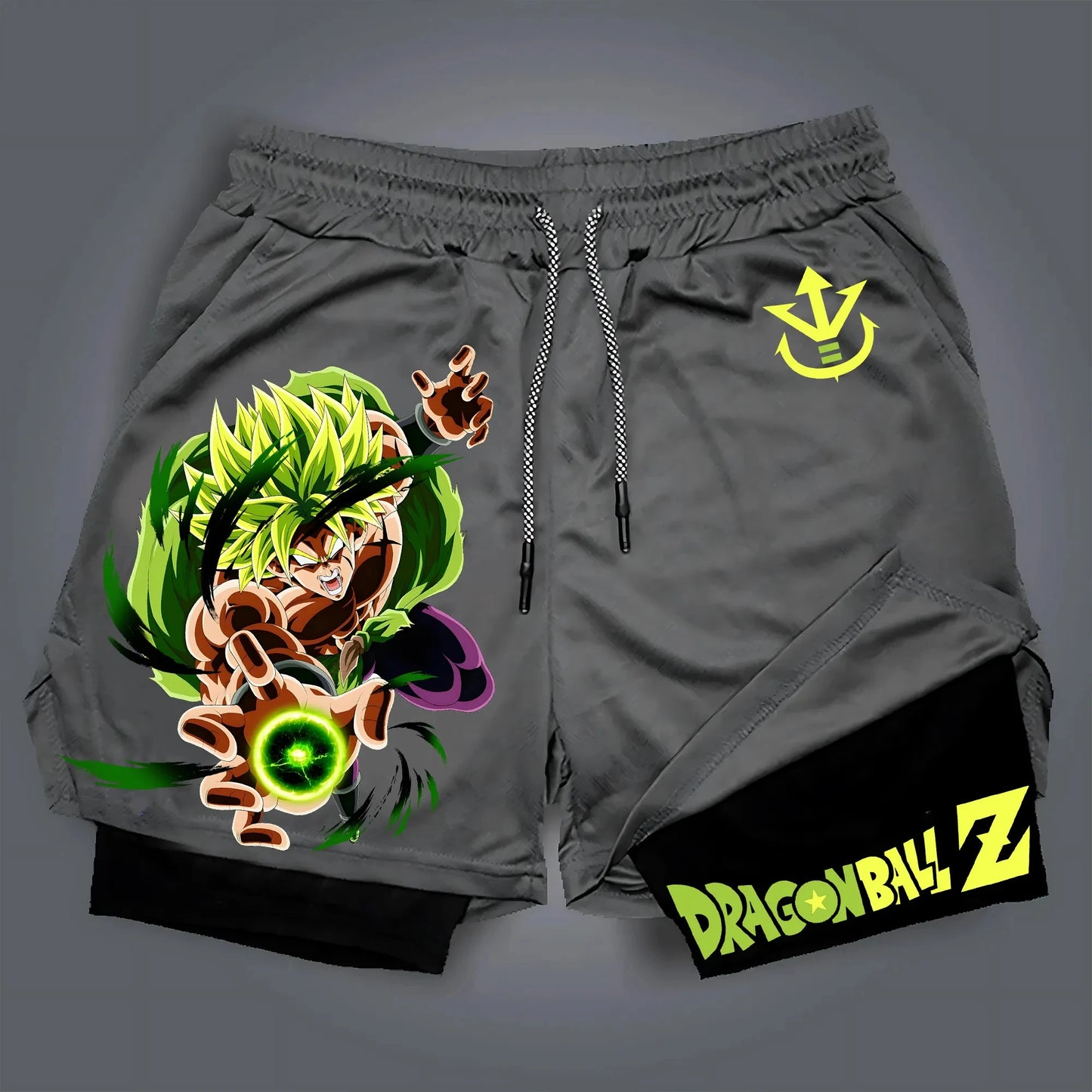 Dragon Ball GOKU Anime Peripheral Printing Double-layer Shorts 2025 American Sports Summer Men's Loose Breathable Pants