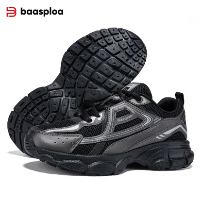 Baasploa Women Sports Shoes Outdoor Lightweight Breathable Jogging Sneakers Female Casual Mesh Anti-slip Lace Up Running Shoes