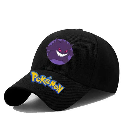 Gengar Pikachu Pokemon Printed Duckbill Hat Adjustable Baseball Cap for Anime Fans Cosplay Lovers Travel Sports Casual Wear