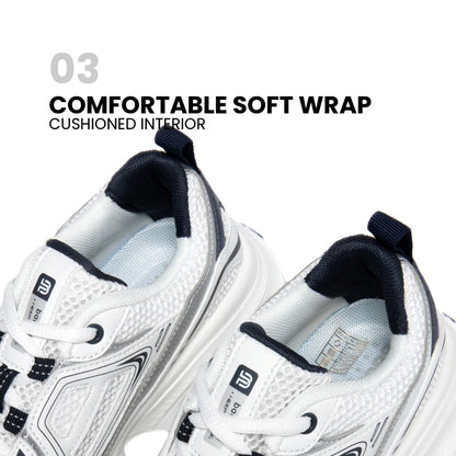 Baasploa Women Sports Shoes Outdoor Lightweight Breathable Jogging Sneakers Female Casual Mesh Anti-slip Lace Up Running Shoes