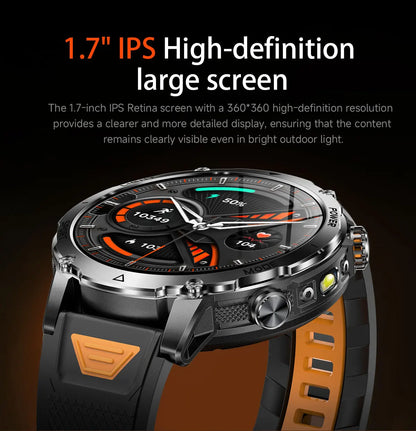 2026 TANK Ultra New 1400mAh Big Battery Smart Watch Men GPS path Sport Flashlight BT Call Waterproof Outdoor Military Smartwatch