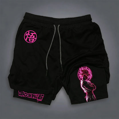 Dragon Ball Anime GOKU Peripheral Printed Double Layer Shorts 2026 Latest Spring and Summer Sports Men's Loose Breathable Pants