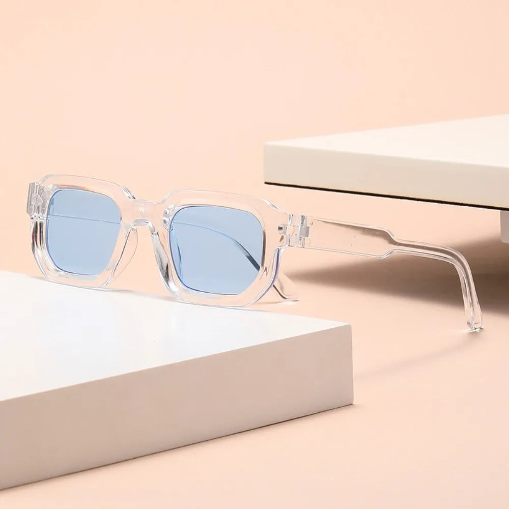 UV Protection Small Frame Square Sunglasses Punk Square Women Sun Glasses Leopard Print UV400 Retro Eyewear Photography