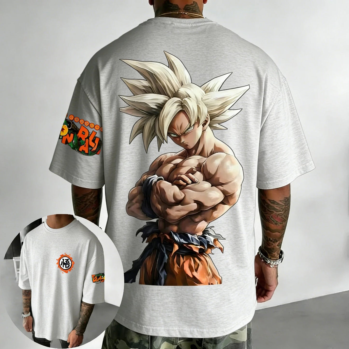 Dragon Ball Anime Pure Cotton T-shirt Summer New Goku Printed Men's and Women's Harajuku Hip Hop Casual Short Sleeve Top