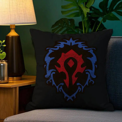 Warcrafts of World W-WOW Game Pillow Case Plush Fabric Soft Double Sided Print Sofa Cushion Cover Throw Pillow Covers