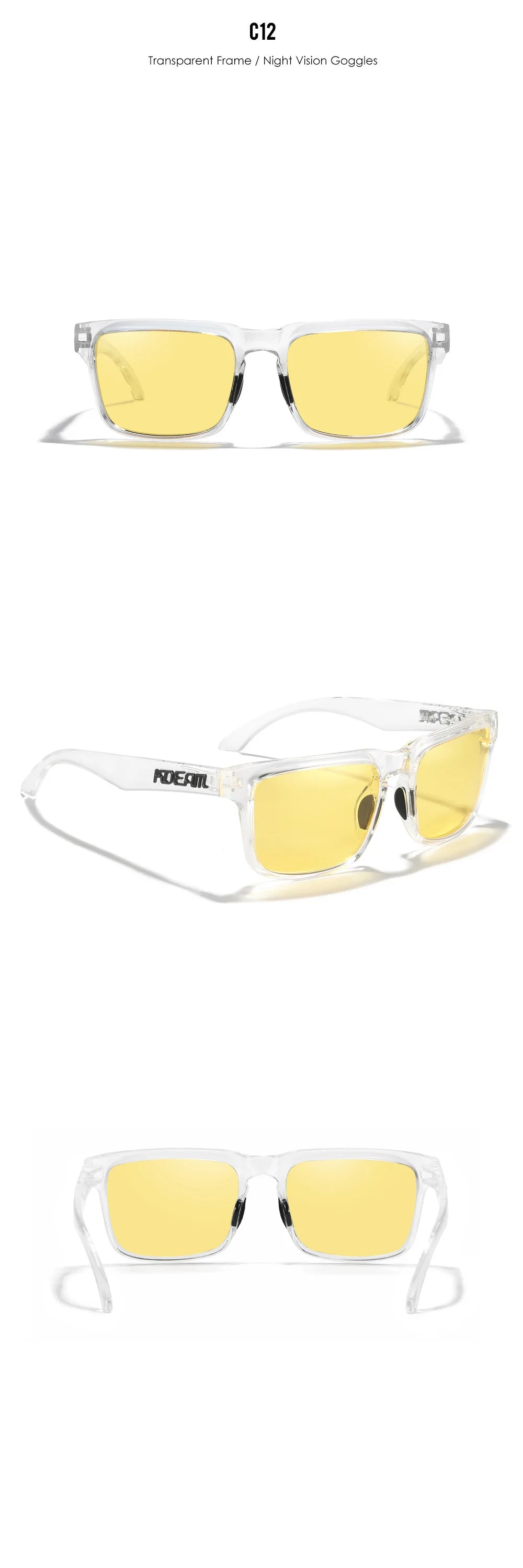 KDEAM Large Size Square Men's Sunglasses Polarized Photochromic Oversized Sun Glasses Fashion Women Shades Upgraded Edition