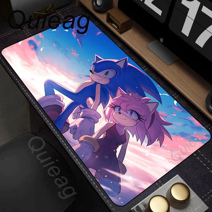 Cute Anime HD Print Mousepad Laptop Desk Mouse Mat PC Gaming Accessories Keyboard Pads Rubber Soft Sonic The Hedgehog Mouse Pads