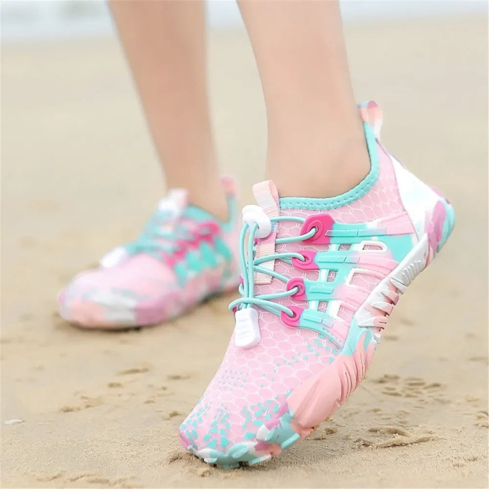 New 12 Colors Water Shoes Kids Summer Beach Five Fingers Barefoot Swimming Aqua Shoes Quick Dry Seaside River Children Sneakers