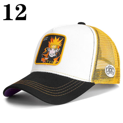 Dragon Ball DRAGONBALL síťovaná čepice, kreslená síťovaná čepice, pánská a dámská baseballová čepice, módní čepice s nášivkou, trucker čepice