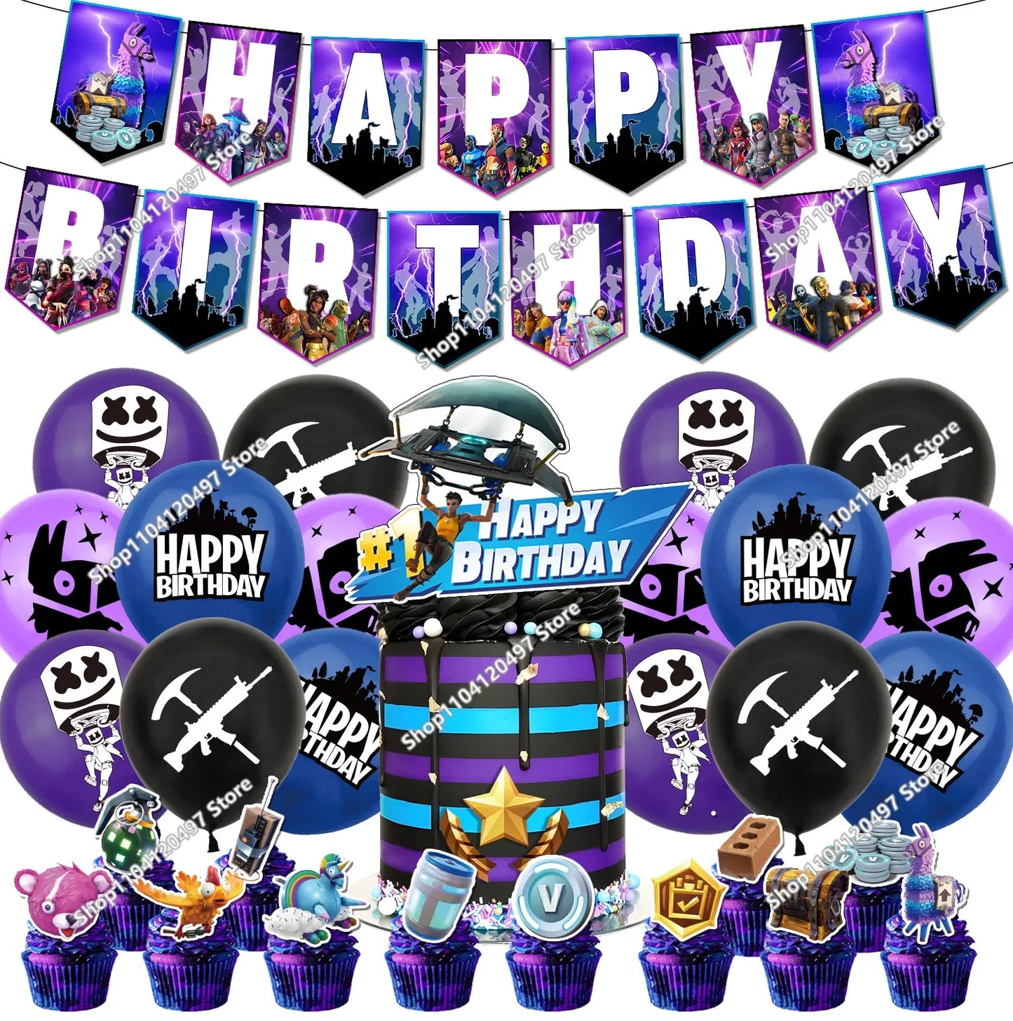 Set da 8 pezzi 10cm Fortnite Giocattoli Action Figure Modello Game Battle Royale Bambola Giocattolo Cool per Bambini e Ragazzi Regalo Divertente per Compleanno e Natale