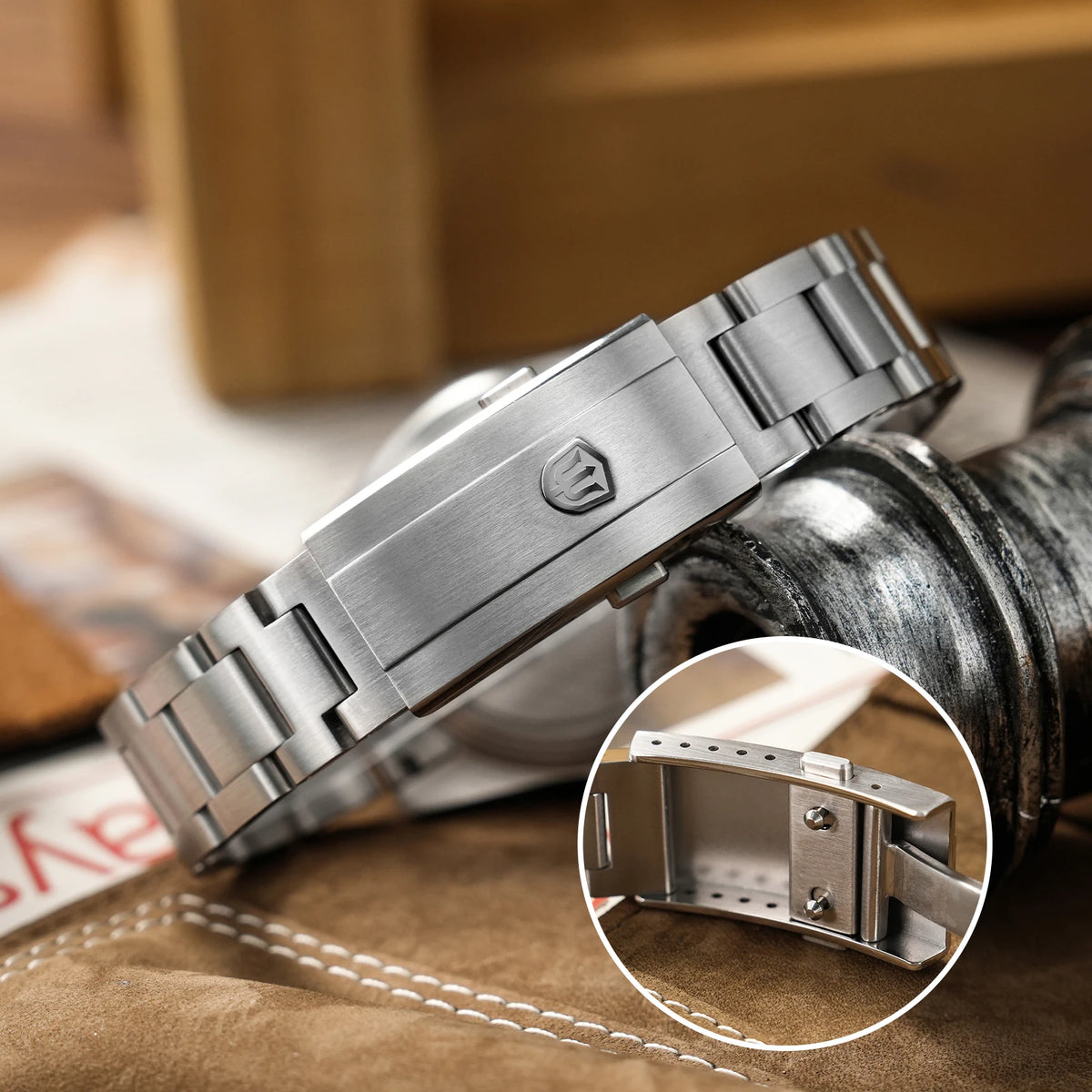 Watchdives WD1960S V2 Watch VH31 Sweep Second Movement Stainless Steel Sapphire Crystal Business Wristwatch Vintage Watches