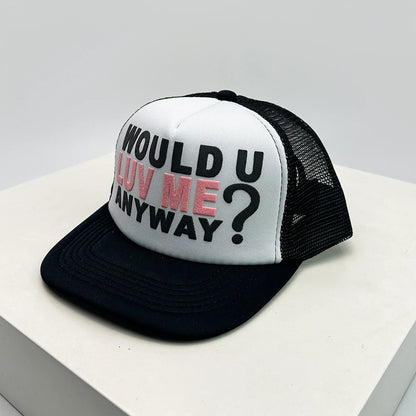 Cappelli da baseball unisex nuovi con color block, stampa lettering e ricamo, stile hip hop, rete traspirante, visiera parasole, trucker street versatili
