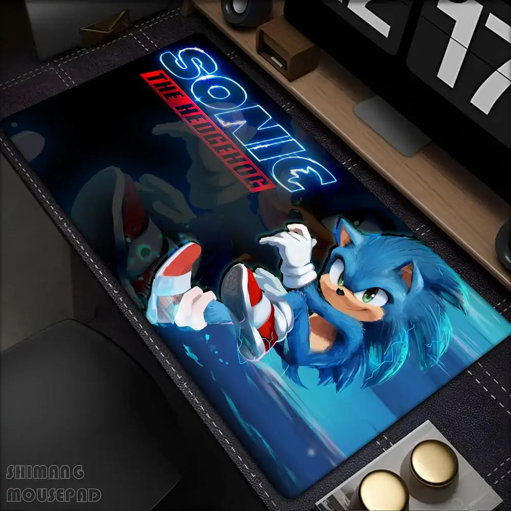 Anime Sonic The Hedgehog Mouse Mat Desk Mat With Pad Gaming Accessories Prime Gaming XXL Keyboard Pad Padding Mat