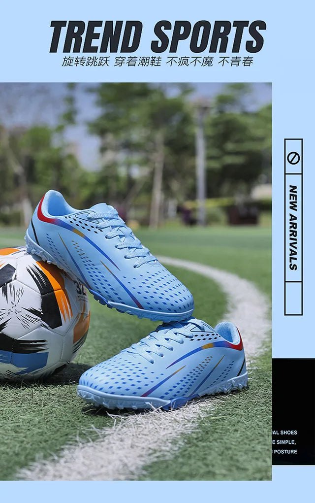Professional Turf Soccer Shoes Men Cleats Non-Slip Training Football Shoes Boys Artificial Grass Breathable Athletic Soccer Shoes