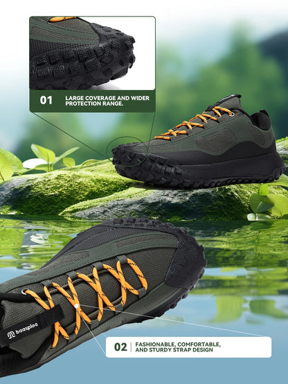 Baasploa herenwandelschoenen: comfortabele, zachte, waterdichte trekking-sneakers voor heren, slijtvast en antislip, geschikt voor buiten en klimmen