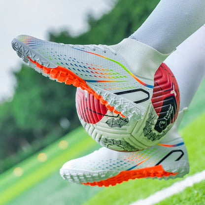 Men’s Outdoor Football Boots Professional Training Soccer Shoes Soccer Cleats Turf Futsal Match Grass Unisex Non-Slip Breathable