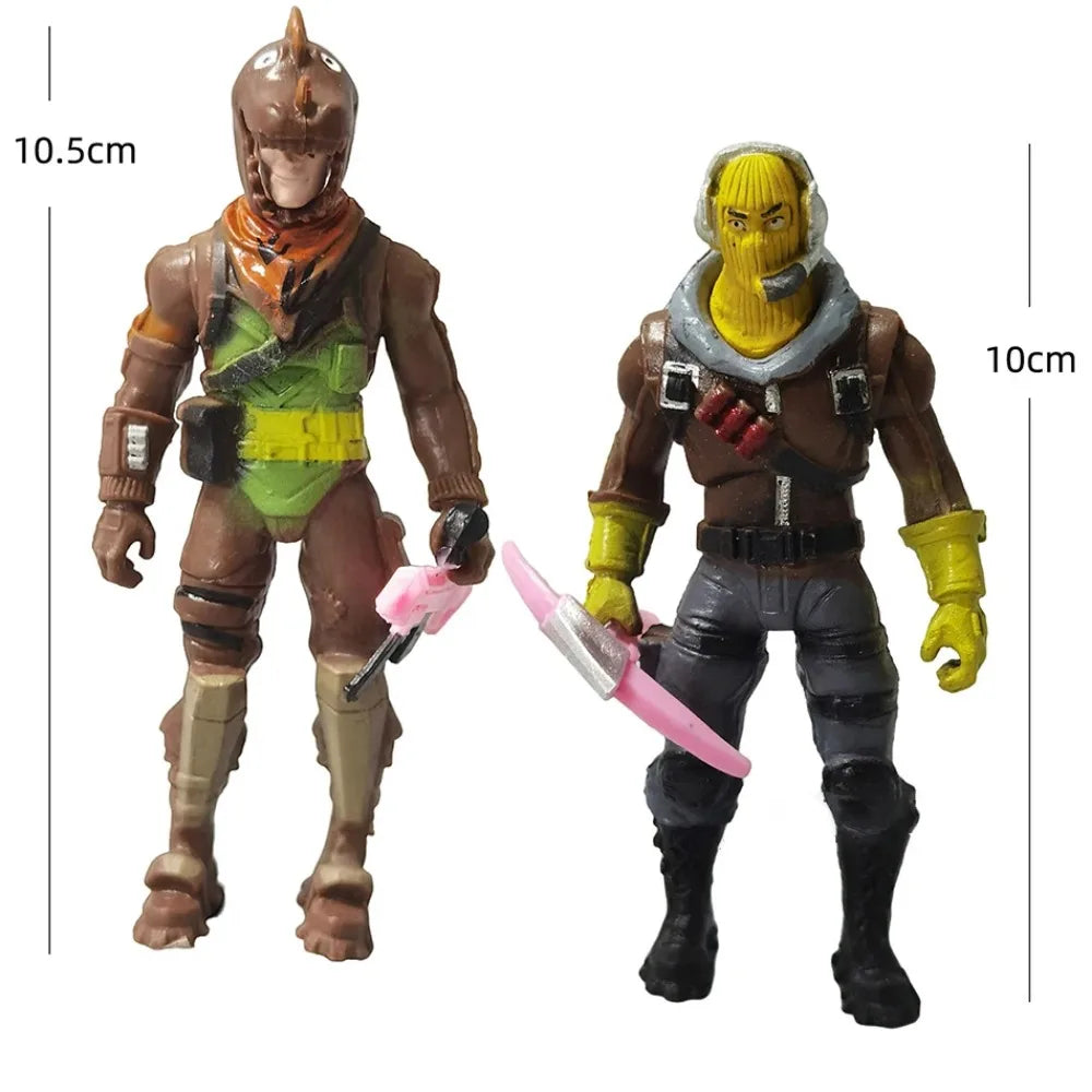 Set da 8 pezzi 10cm Fortnite Giocattoli Action Figure Modello Game Battle Royale Bambola Giocattolo Cool per Bambini e Ragazzi Regalo Divertente per Compleanno e Natale