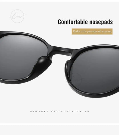 LM Retro runde solbriller til kvinder og mænd, ultralette TR90, polariserede, unisex, kørselsbriller, vintage solbriller, UV400, Gafas De Sol