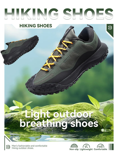 Baasploa herenwandelschoenen: comfortabele, zachte, waterdichte trekking-sneakers voor heren, slijtvast en antislip, geschikt voor buiten en klimmen