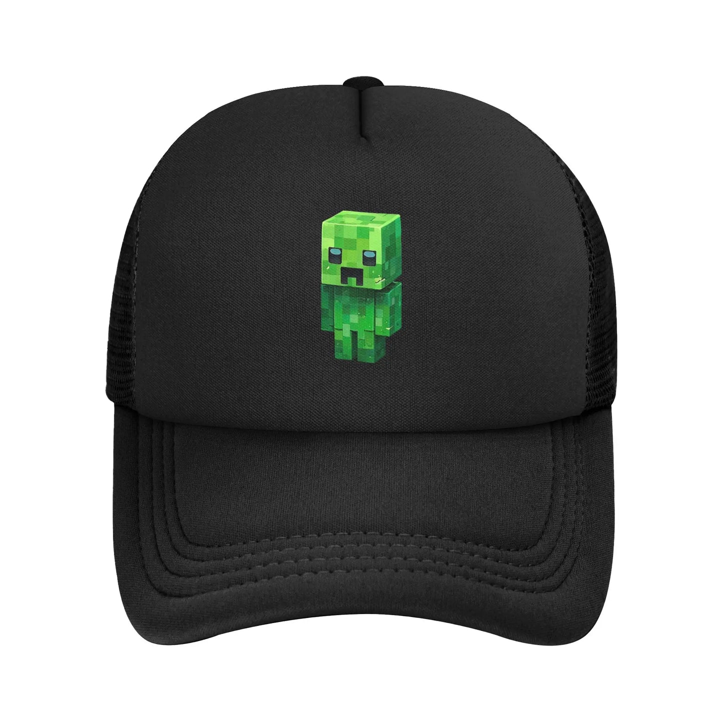 Adult Creepers Big Face Videogame  Trucker Cap Mesh Baseball Cap Polyester Hat Sun Hat Adjustable Racing Cap Summer