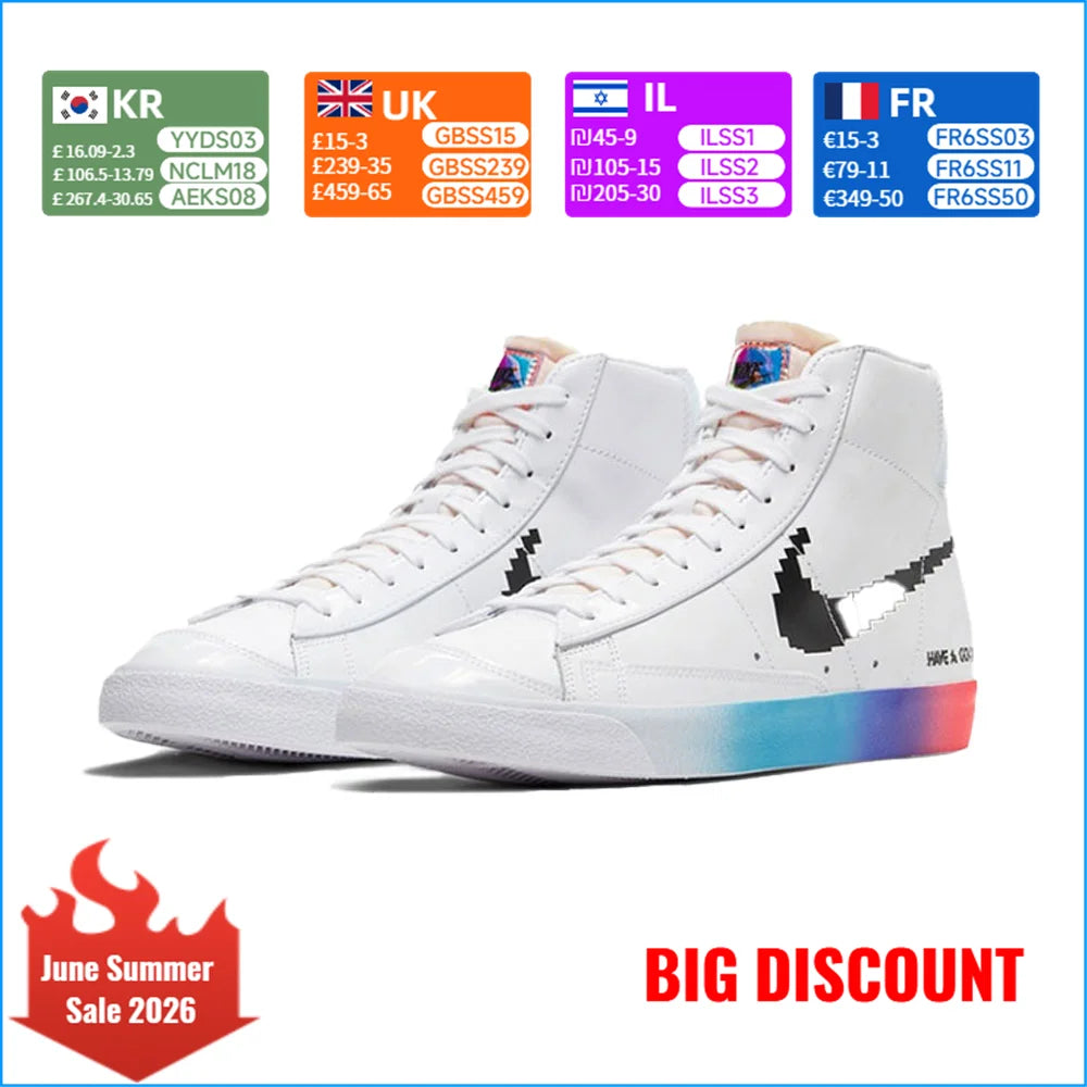 Nike Blazer cipő, klasszikus retro dizájn, tartós kényelem a mindennapi viselethez DC3280-101
