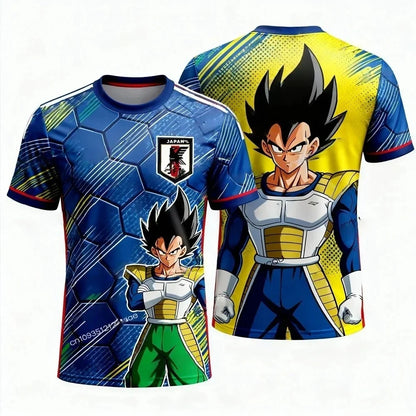 Summer 2026 Dragon Ball 3D T-shirt Oversized Majin Vegeta Blue Lightning Print Breathable Gym Streetwear Unisex Men Women Kids