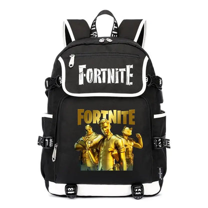 Zaino Fortnites di grande capienza, borsa a tracolla casual con porta USB, unisex, in stile anime, zaino scolastico per studenti, nuovo e alla moda, regalo di cancelleria