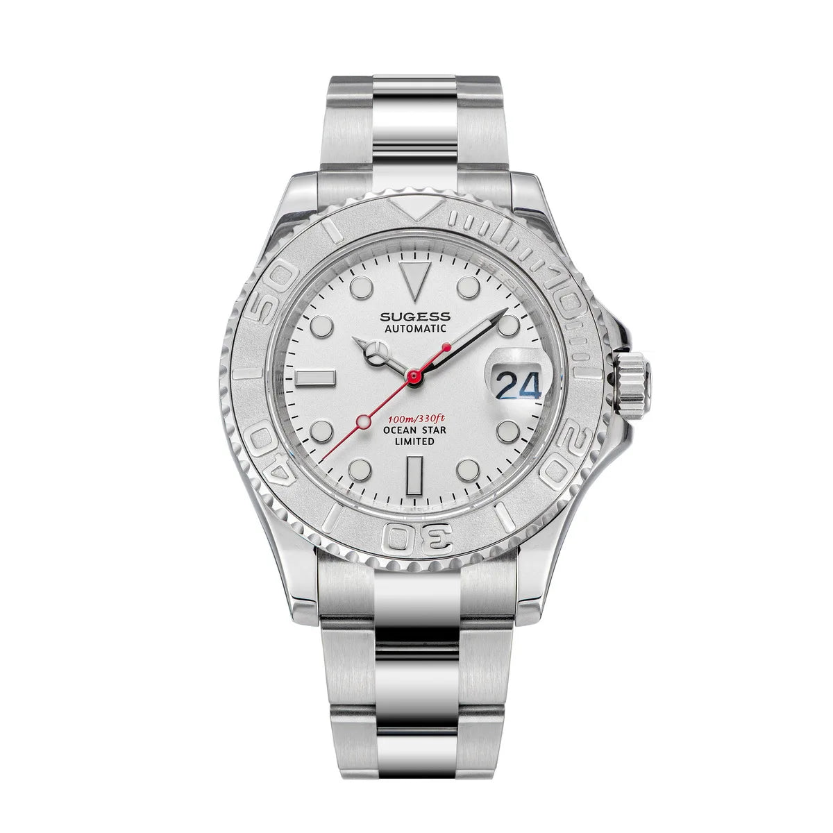 Sugess New Diving Men's Watch Automatic Mechanical WristWatches 10Bar NH35A Movement Sapphire Luminous Ceramic Bezel S450-2 2025