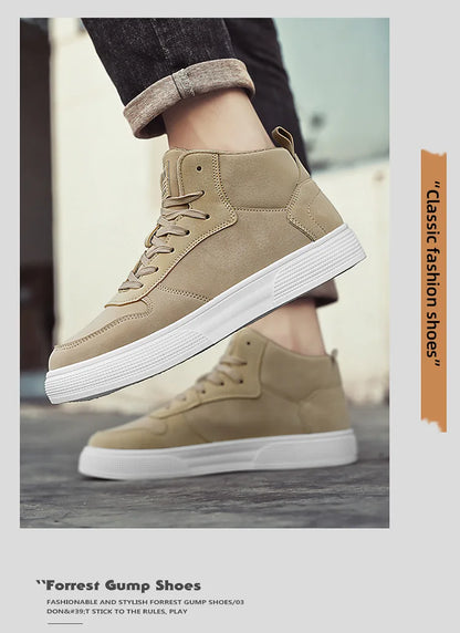 Men's Skateboarding Shoes 48 High Top Casual Sneakers Breathable Street Shoes Flats Shoes Lace Up Walking Shoes Men's Shoes
