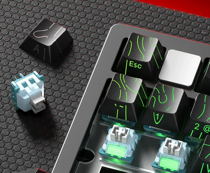 LEOBOG Hi75C Mechanische Tastatur 3Mode/Kabelgebundenes Kit Hot-Swap mit Drehknopf RGB Aluminiumlegierung Gasket Hi75C Tastatur-Kit PC Custom Geschenk