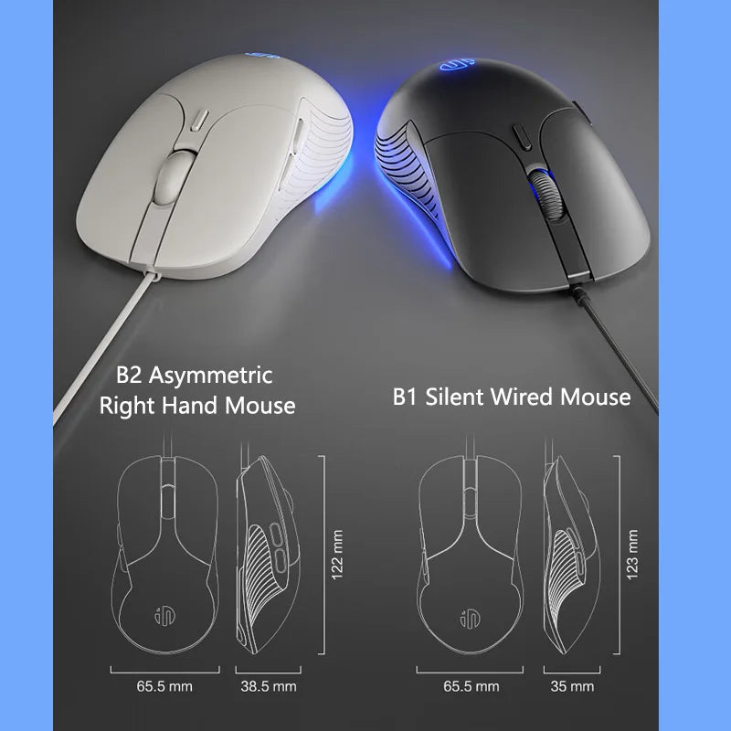 INPHIC B2 USB-Kabelmaus – leise Office- und Gaming-Maus für PCs und Laptops