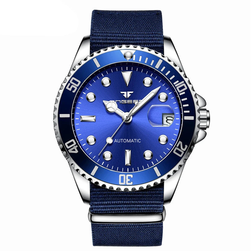 Mechanické náramkové hodinky BINBOND pre mužov, luxusné, svietiace, vodotesné, automatické, s tourbillonom, skeletové