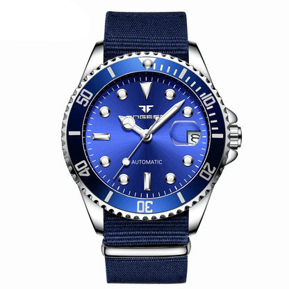 Mechanické náramkové hodinky BINBOND pre mužov, luxusné, svietiace, vodotesné, automatické, s tourbillonom, skeletové