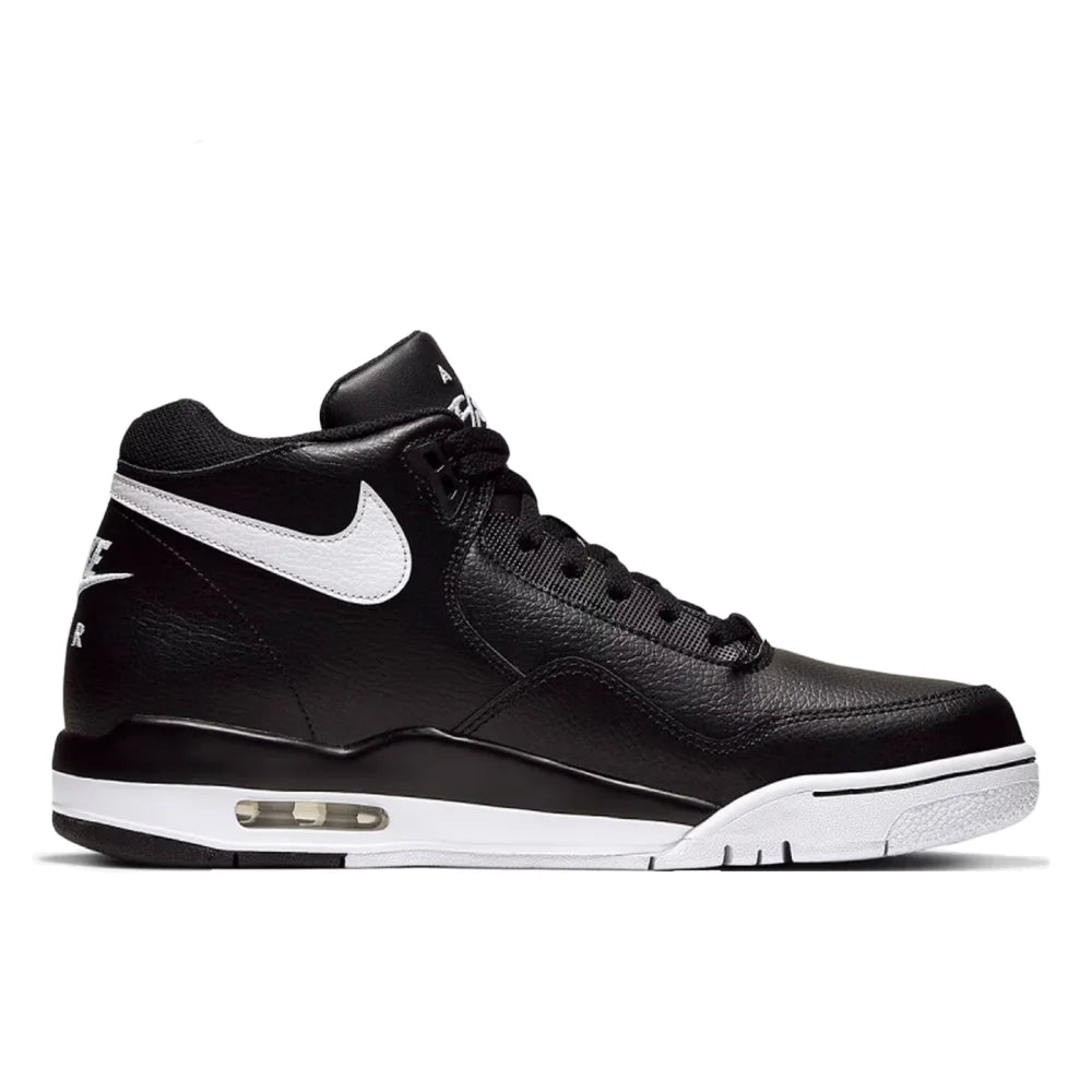 Nike Flight Legacy Mid-Top Retro Basketball Sneakers Men's Black/White BQ4212-002