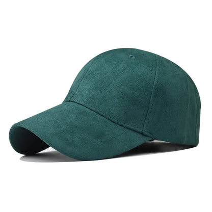 Casquette de baseball en daim en gros, automne-hiver, pour hommes et femmes, casquette unie d'hiver, style urbain, unisexe, ajustable, décontractée, unie, Gorra Caps