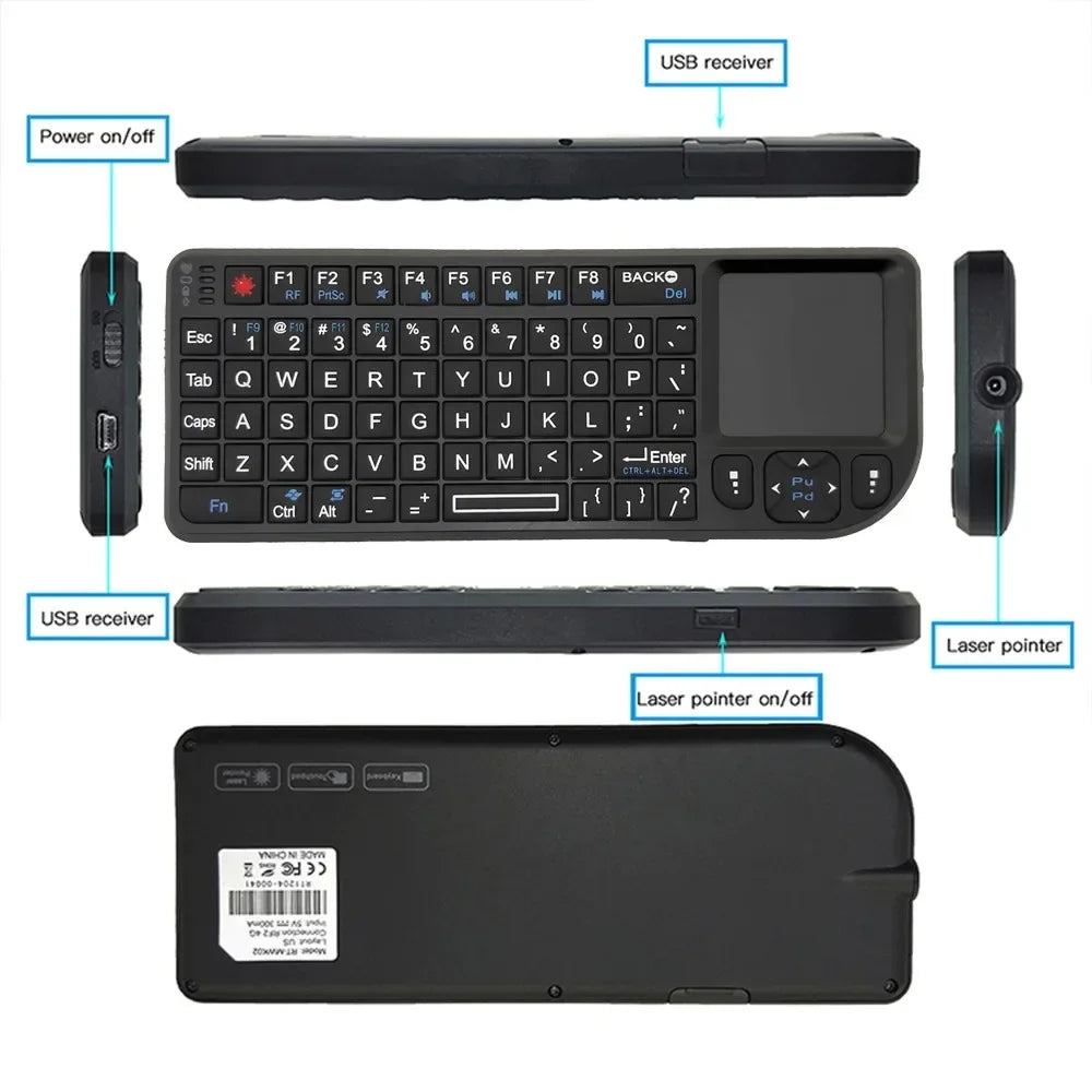 A8 Mini Wireless Keyboard 2.4G RF Backlit Touchpad Russian English Keyboard For MacBook iPad PC Tablet USB Rechargeable Air Mouse