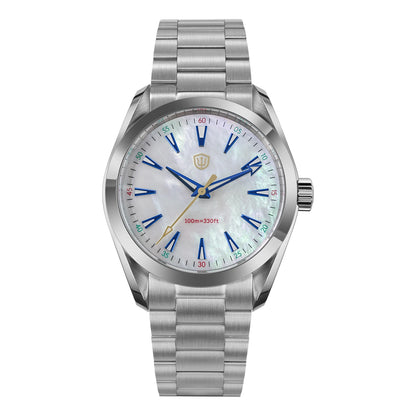 Watchdives WD0006 V2 Watch VH31 Sweep Second Quartz Movement Sapphire Luminous Stainless Steel Watches Waterproof 38mm Watch